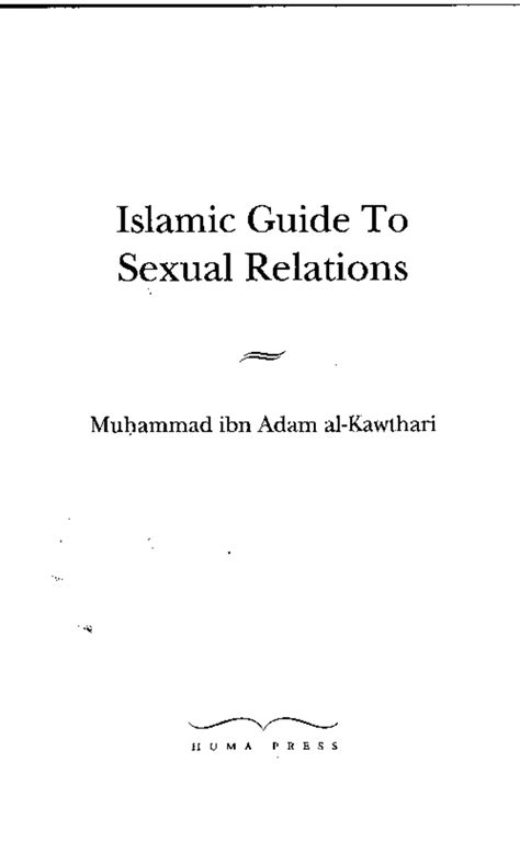 Islamic Guide to Sexual Relations: Insights and Teachings - Studocu