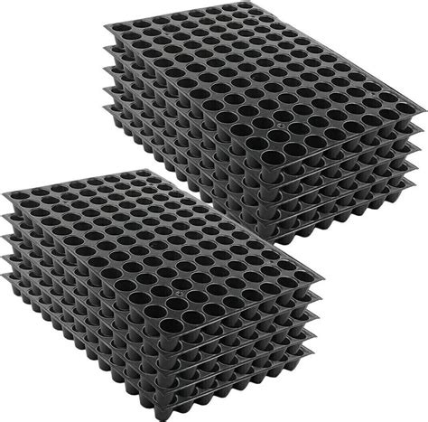 FOBHIYA Seed Germination Plastic Seedling Nursery Tray with 98 Cavities ...