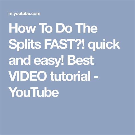 Image result for Beginner Split Tutorial