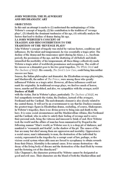 John Webster Dramatist