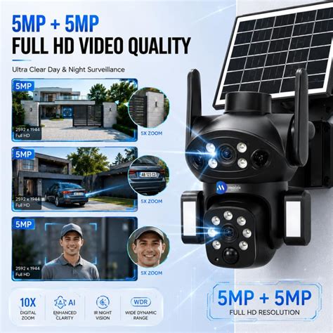 Maizic Smarthome Tricam Black Beauty 4G SIM Solar Security Camera – maizic