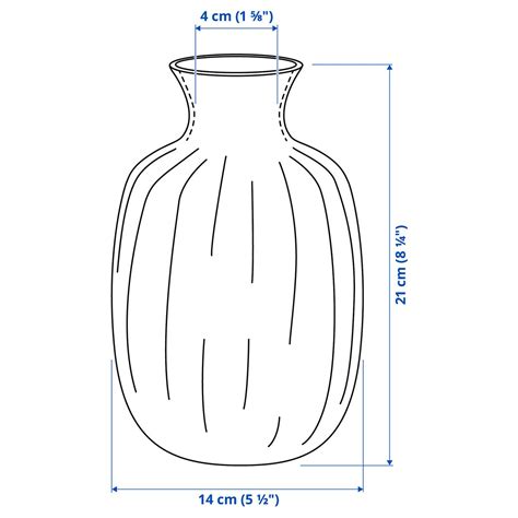 TONSÄTTA vase, blue, 21 cm (8 ¼") - IKEA