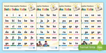 Suku Kata Keterampilan Membaca - Bahasa Indonesia - Twinkl