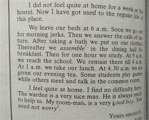 Letter to your grandmother describing your boarding school - Brainly.in