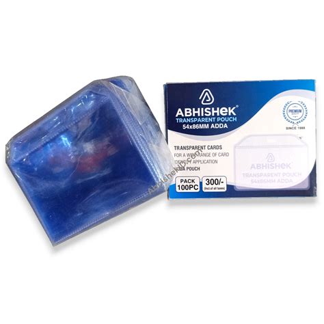 ID Card Size PVC Cover Ready Made Pouch Transparent (Horizontal ...