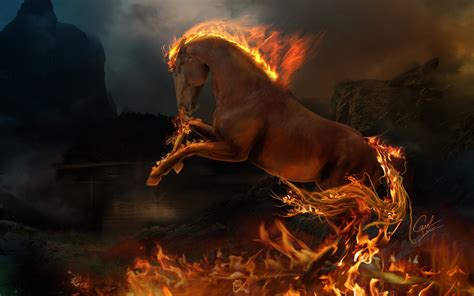 Elemental Elegance: HD Wallpaper of Flaming Rapidash