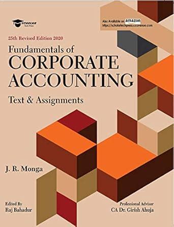 Fundamentals of Corporate Accounting : Text and Assignments : J. R ...