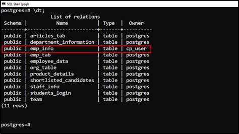 PostgreSQL ALTER Table 的图像结果