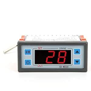 Microcomputer Temperature Controller, -19℃ -99℃ Range AC220V 2W ABS ...
