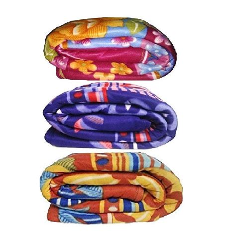 Buy Goyal's ® Floral Printed Multi Colour Fleece Single Bed Blankets ...
