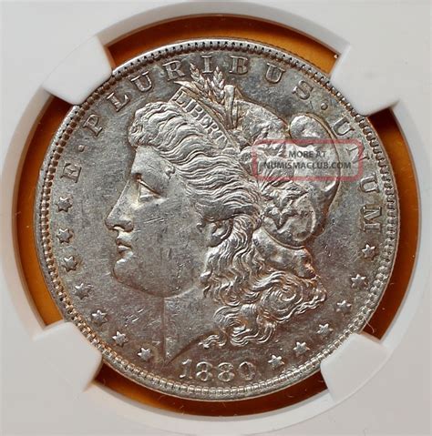 1880 - O Morgan Silver Dollar Ngc Au50, U. S. Coin Lz
