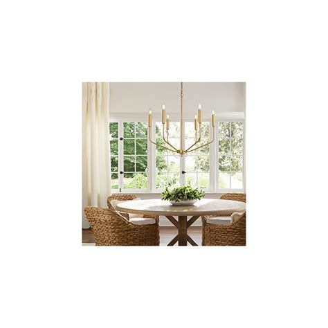 Buy GWONER 6-Light Gold Chandelier, Modern Farmhouse Chandelier Dining ...