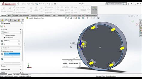 Image result for How to Pattern Threaded Holes in SolidWorks