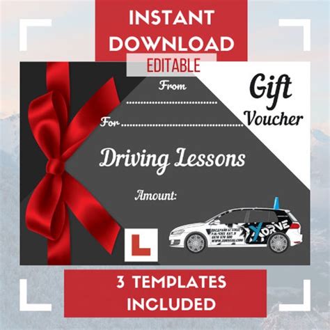 Image result for Driving Lessons Gift Voucher Template