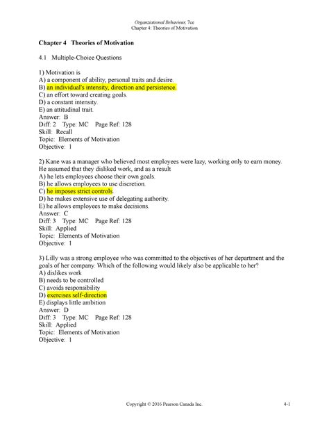 Chapter 4 Theories of Motivation 4 1 Mul - Chapter 4: Theories of ...