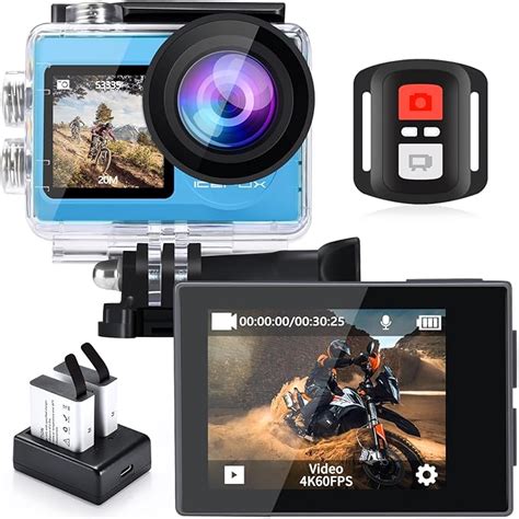 icefox i8 Action Camera with 4K 60FPS 20MP, 5X Zoom, Underwater ...