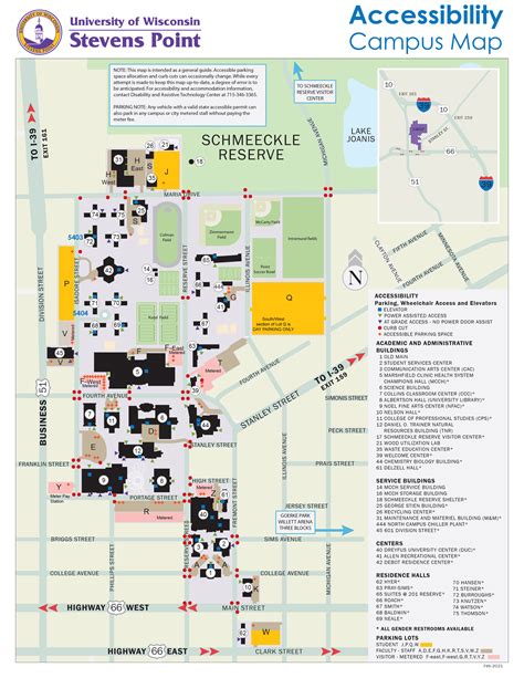 Accessibility Campus Map - About UWSP | UWSP