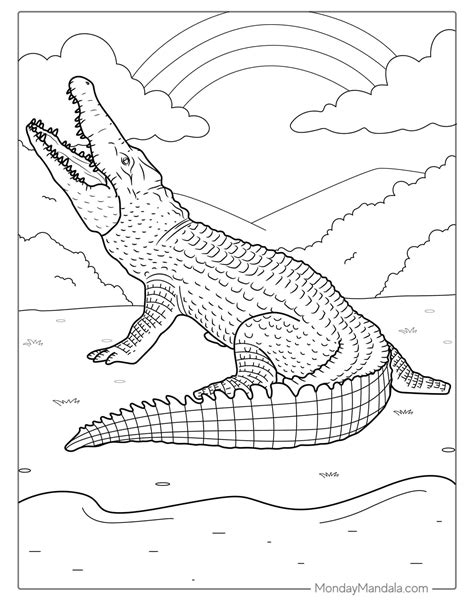 Crocodile Free Coloring Pages