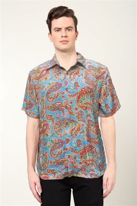 YASH GALLERY Men's Polyester Floral Printed Regular Shirt (Multi ...