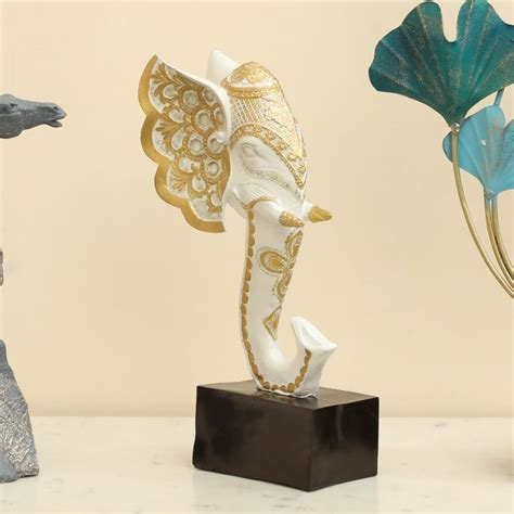 Buy VEDAS Mystical India Ryan Ele Polyresin Elephant Face Figurine from ...
