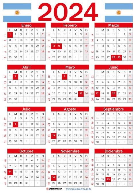 Calendario 2023 Argentina Con Festivos PDF