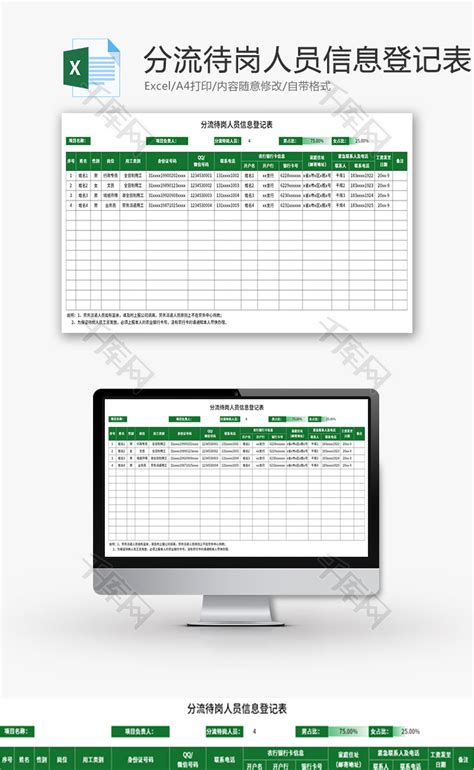 绿色简约疫情防控员工动态信息登记表EXCEL模版 模板下载_疫情防控_图客巴巴