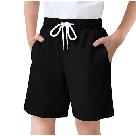 LLYWEY Girls Bermuda Shorts Summer Drawstring Elastic Waist Pull on ...