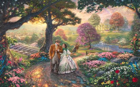 Gone With The Wind (Tara) - Thomas Kinkade | Thomas kinkade art, Thomas ...