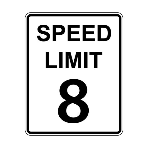 8 MPH road traffic sign icon vector for graphic design, logo, website ...