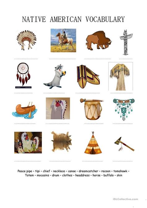 American Indian Vocabulary: Words & Phrases