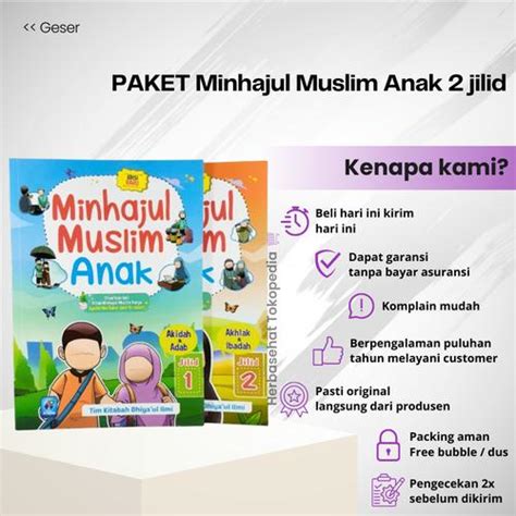 Jual Buku PAKET Minhajul Muslim Anak jilid 1 2 pustaka arafah soft ...