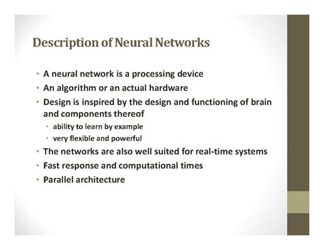 Ann2 - description of artificial neural networks - Description of ...