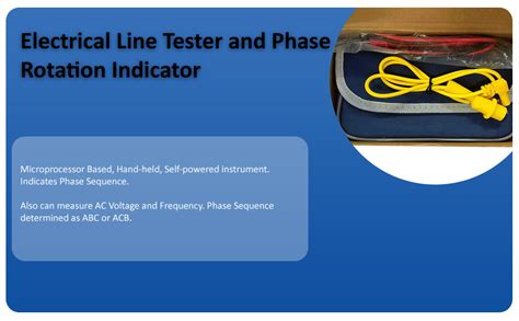 Metravi AC-8 Electrical Line Tester and Phase Rotation Indicator with ...