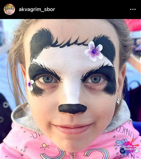 Panda facepaint | Schminken ontwerpen, Schminken, Panda bear