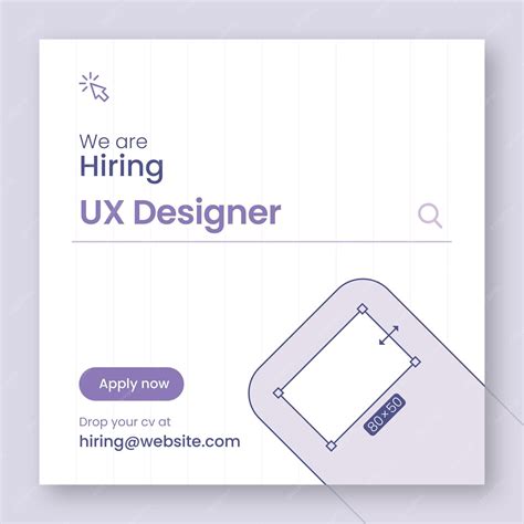 Premium PSD | We are hiring ui ux design job vacancy web banner and social media post square ...