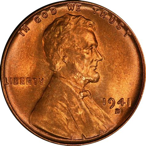 1941 D 1c Ms | Lincoln Cents - Wheat Reverse | Coin