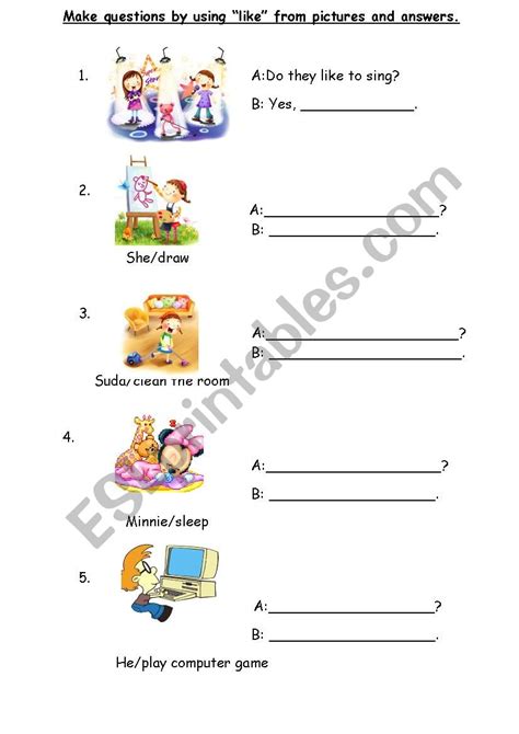 Worksheet of Like 的图像结果