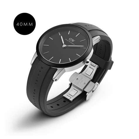 Iconic Motion - Black and Silver Sports Watch 40mm | DW