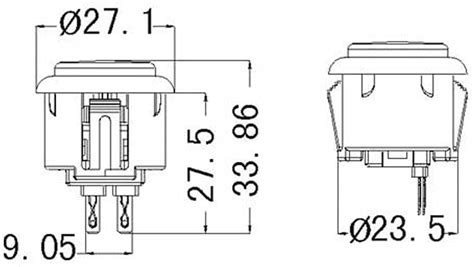 Buy EG STARTS 10x 24mm Push Button Built-in Micro Switch Replace ...