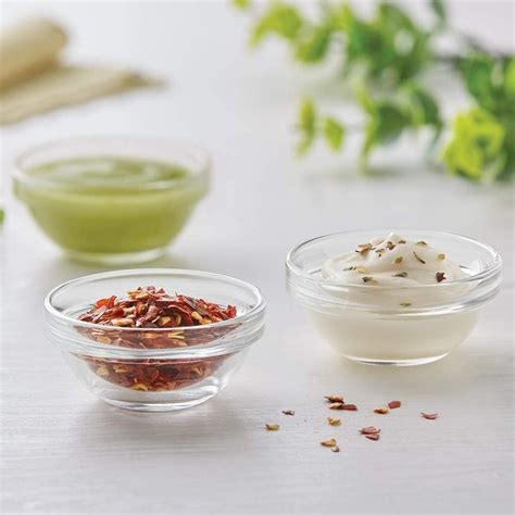 Buy Borosil Glass Katori Set/Bowl Set, 170ml, 6-Pieces, Transparent ...