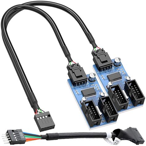 Xiatiaosann 9 Pin USB Header Male 1 to 4 Female India | Ubuy