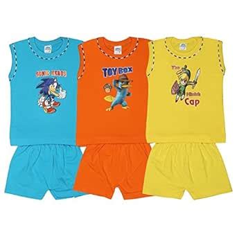 FOCIL Festival Season Special Unisex Cut Sleeves Top & Bottom Set (Pack ...