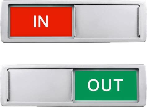 SMEDOR® Sliding Sign Board Vacant/In Use (in/out) : Amazon.in: Office ...