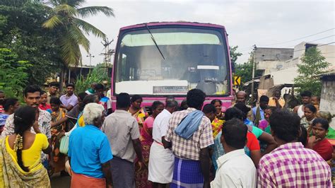 முறையாக குடிநீர் வழங்க கோரி கிராம மக்கள் சாலை மறியல் போராட்டம் ...