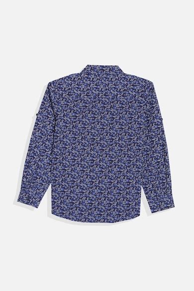 Buy Boys Navy Regular Fit Printed Casual Shirt Online - 39833017 ...
