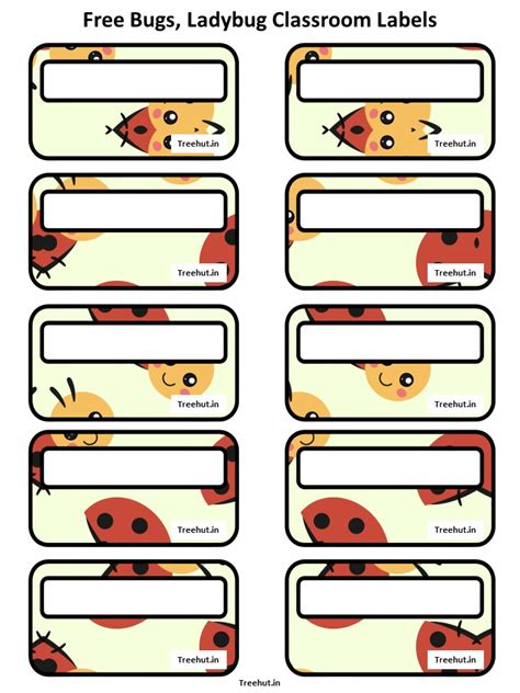 Free Bugs, Ladybug Bulletin Board Decorations and Craft Printables #65