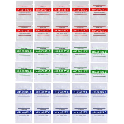 Labnox® Ph Buffer Solution Powder pack of 30, Ph meter callibration ...