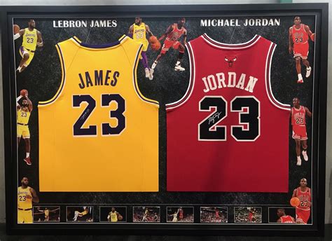 LEBRON JAMES & MICHAEL JORDAN DUAL JERSEY FRAMED BUNDLE