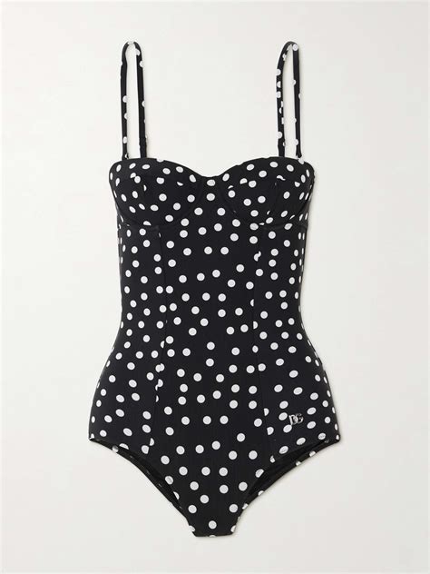 DOLCE&GABBANA Polka-dot underwired swimsuit