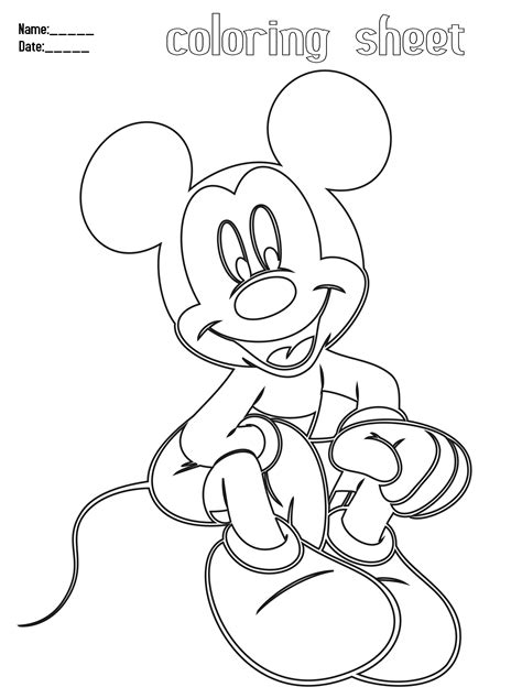 Printable Coloring Pages Of Mickey Mouse